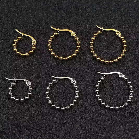 Medium Hoop Beads Earrings