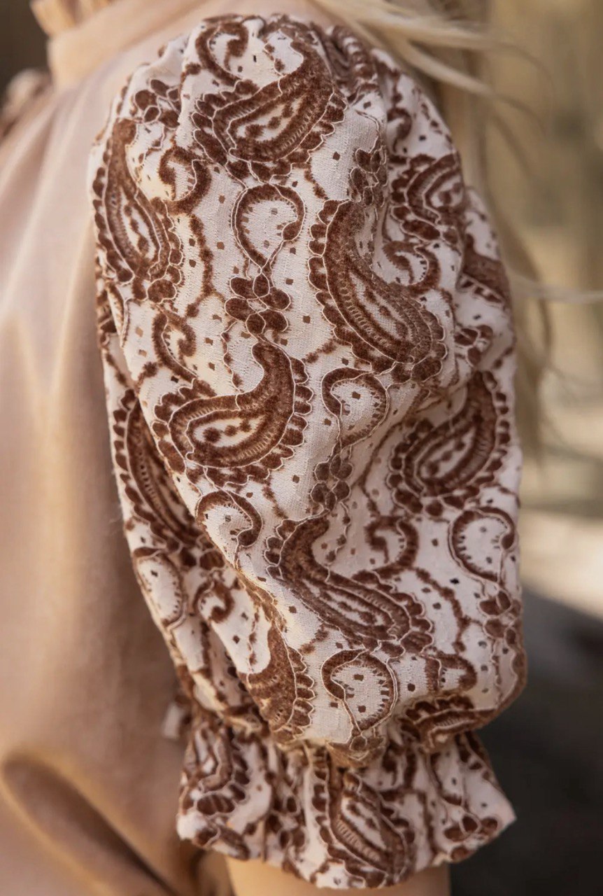 Paisley Embroidered Top