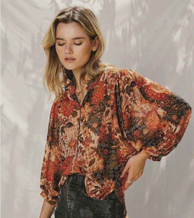 Autumn Batwing Blouse