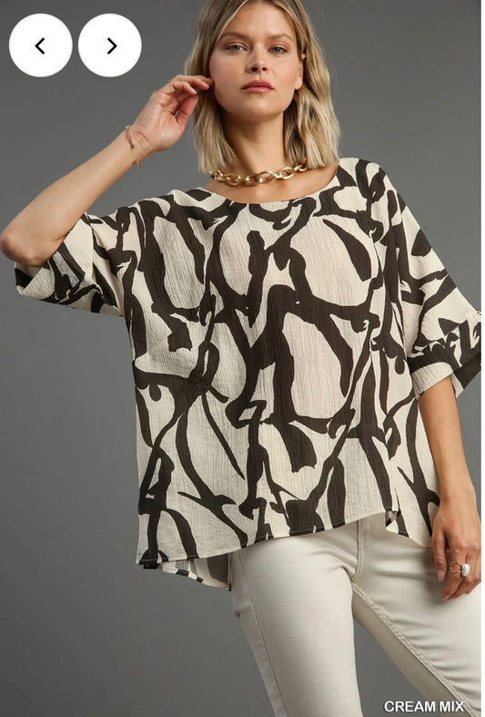 Abstract Print Top