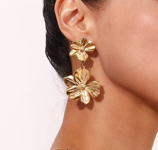 FLOWERS DOUBLE EARRINGS