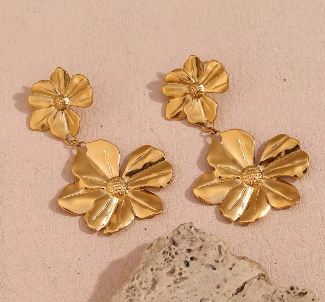 FLOWERS DOUBLE EARRINGS