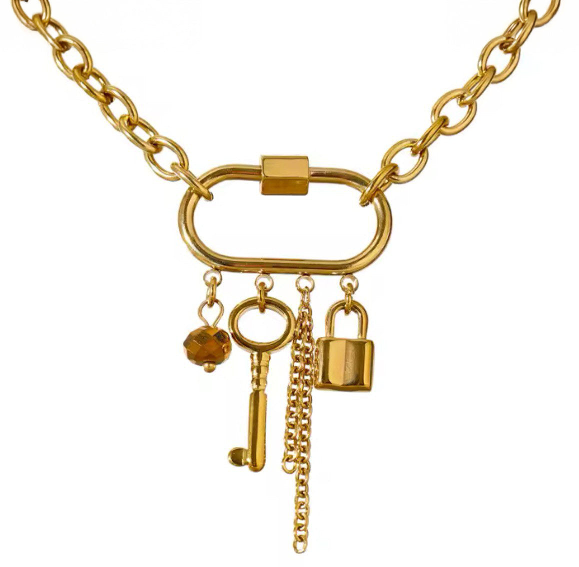 LOCK KEY NECKLACE