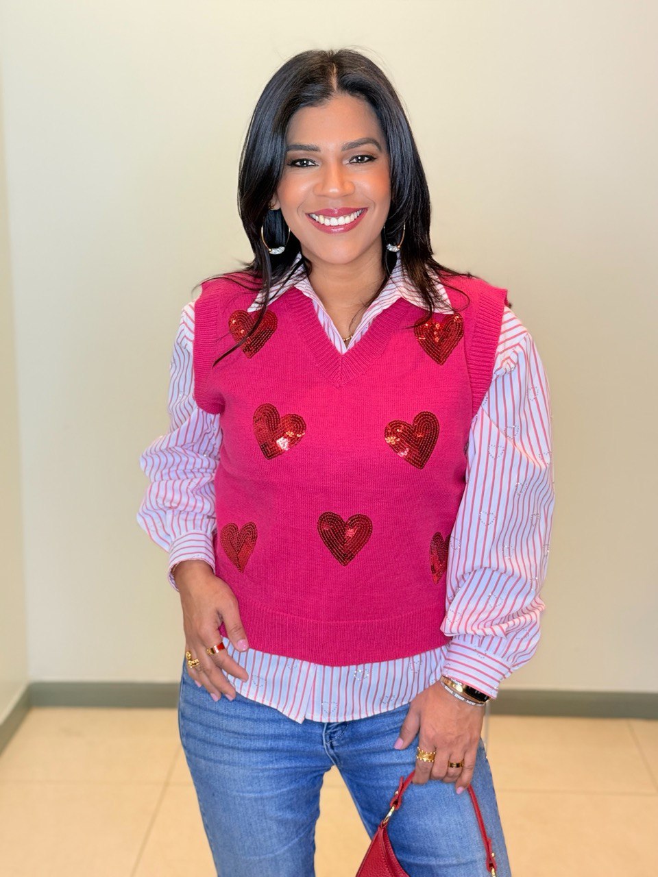 HOT PINK HEART VEST