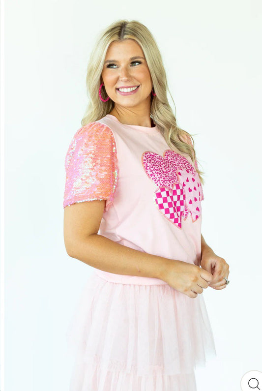 THREE SWEET HEARTS SPARKLE TOP