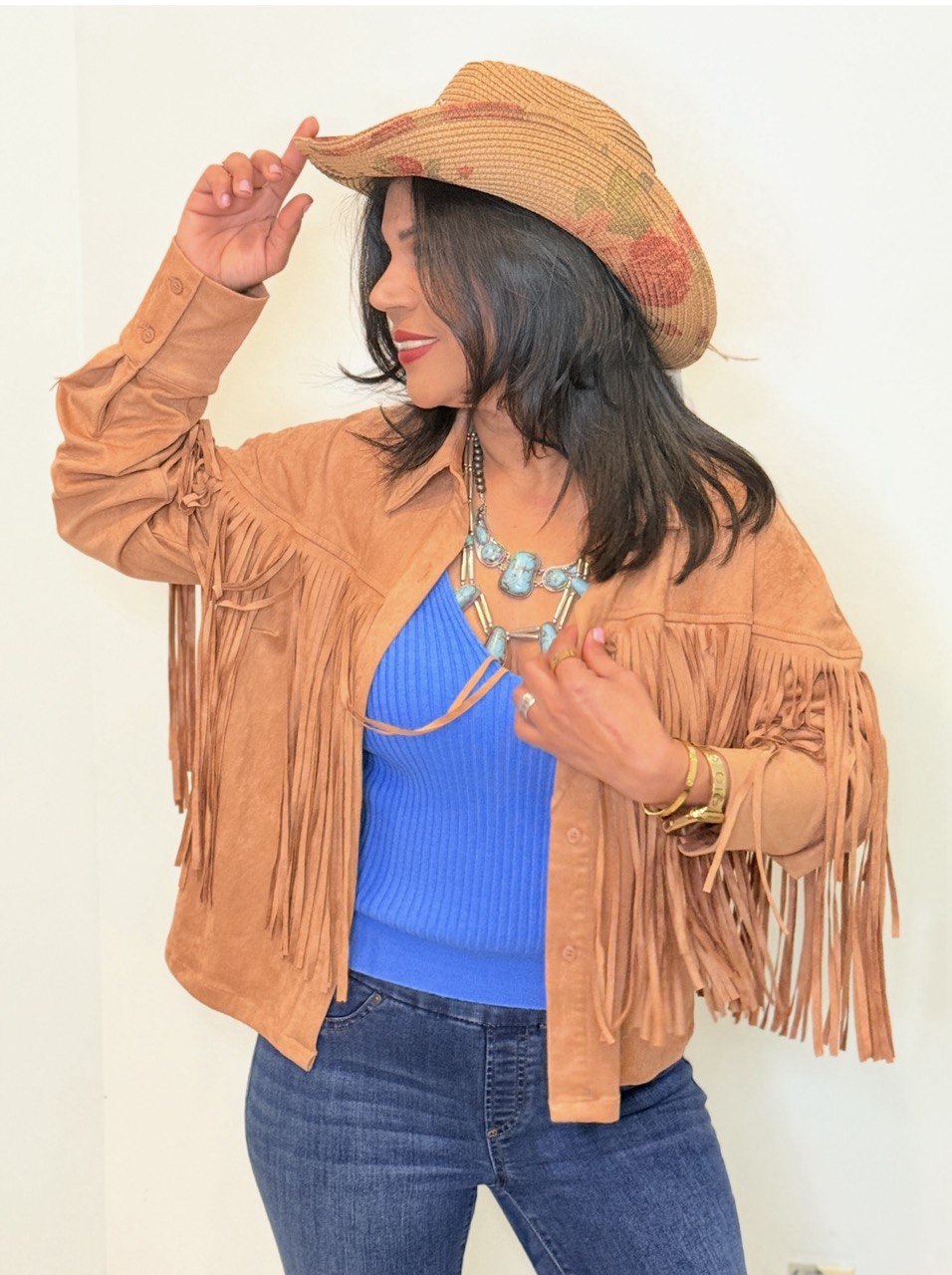 Suede Fringed Jacket