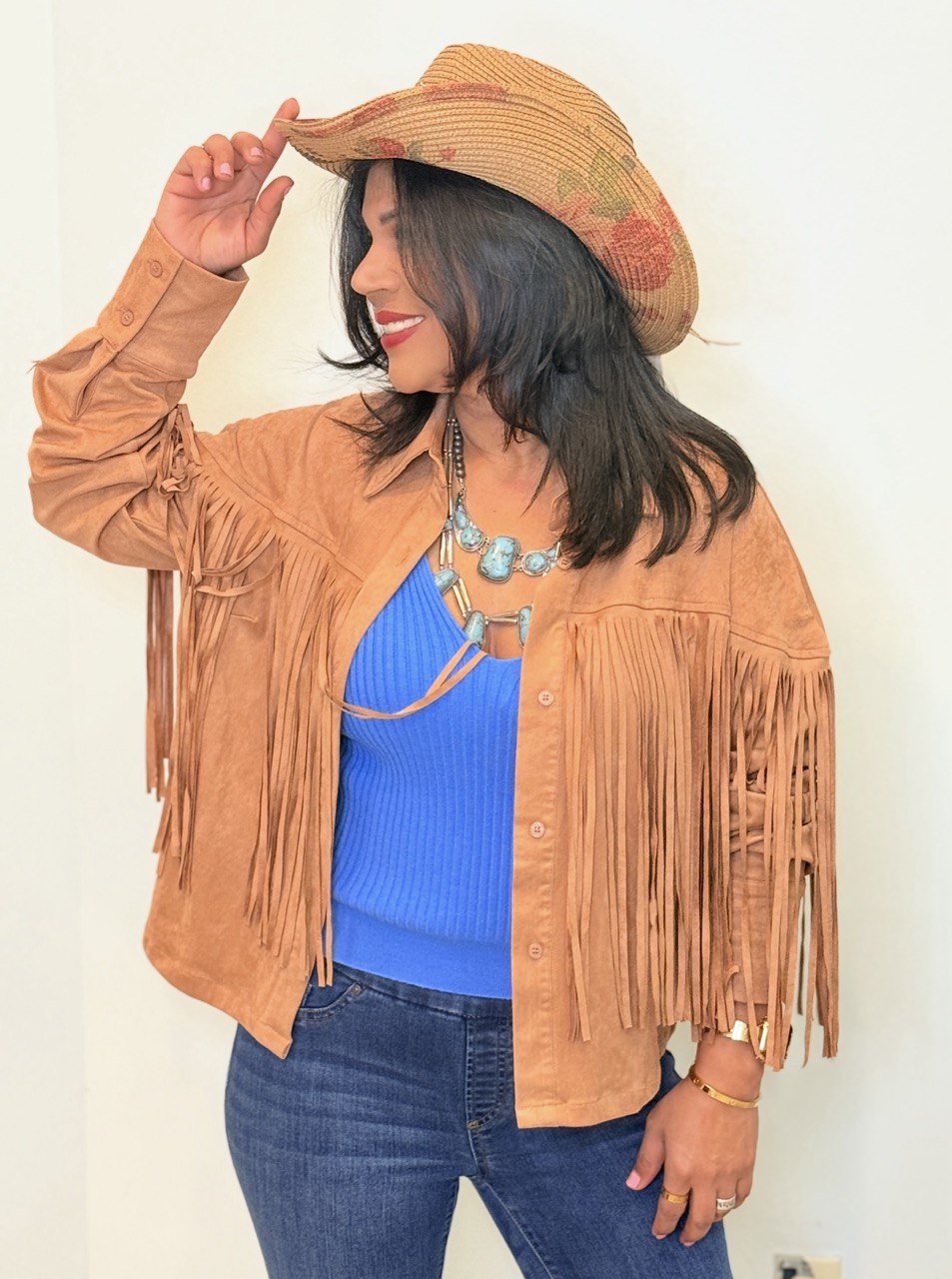 Suede Fringed Jacket