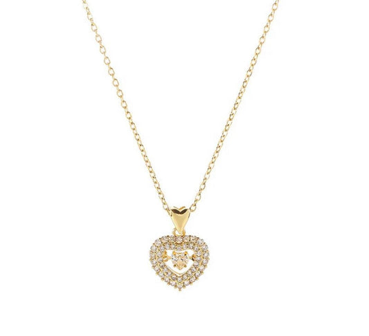 Shining Crystal Love Necklace