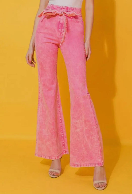 ELLE DENIM  PINK PANTS