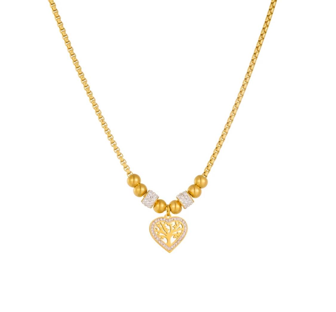 Heart-Shaped Tree Necklace