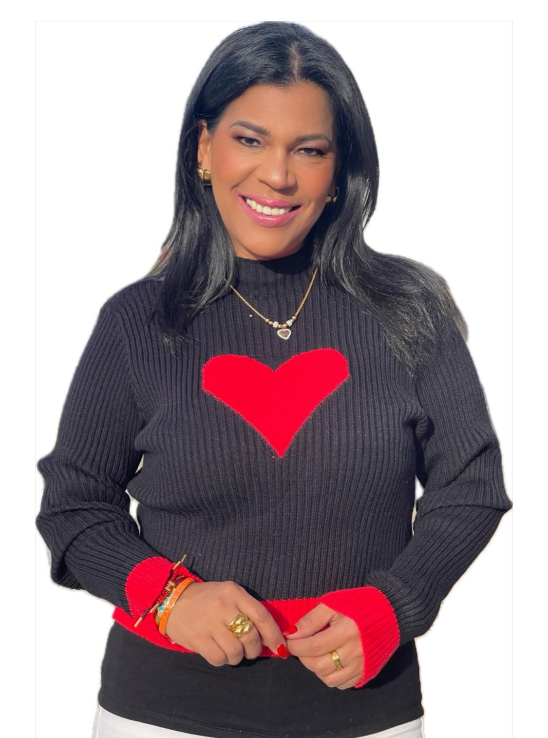 Knitting Heart Valentine Sweater