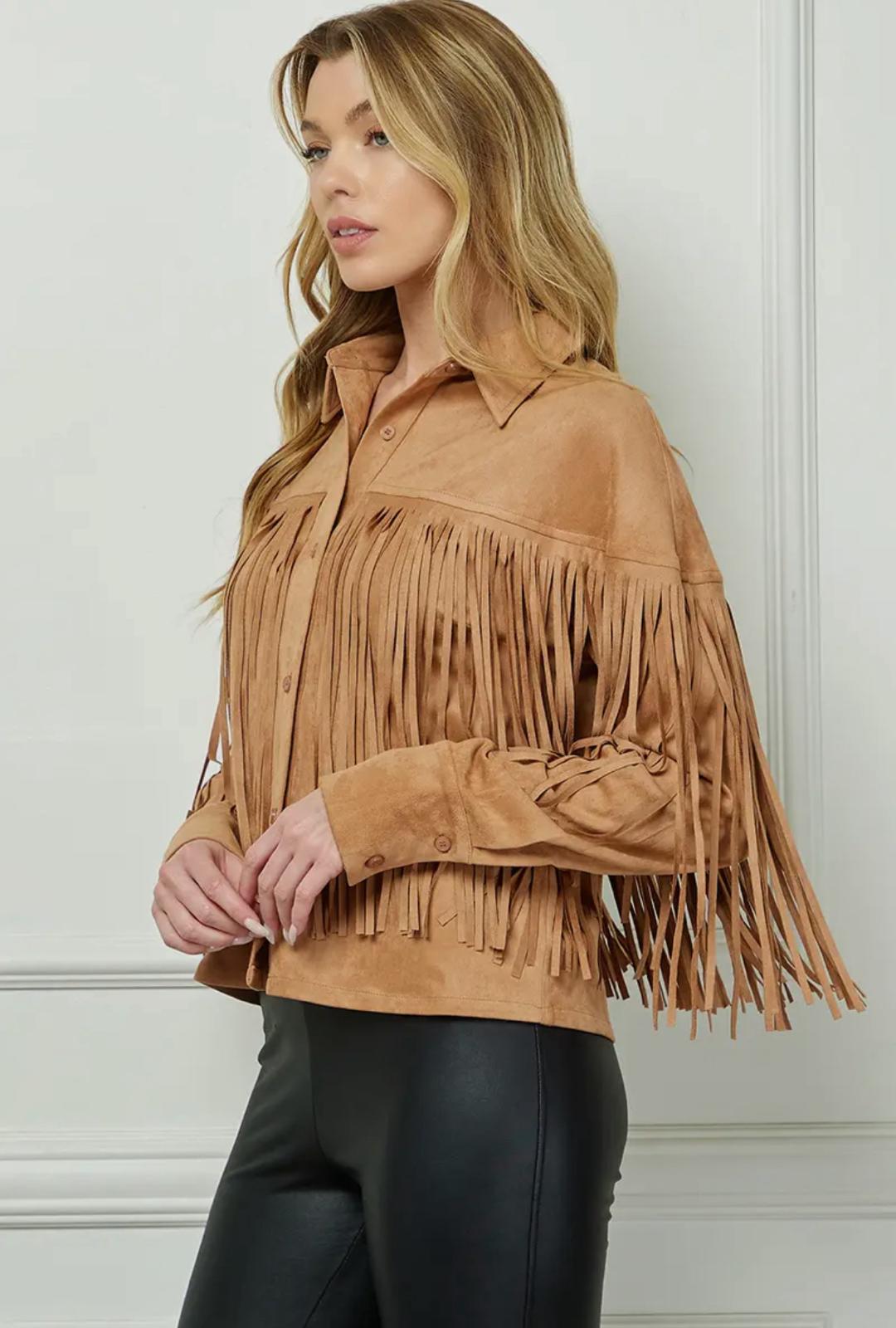 Suede Fringed Jacket