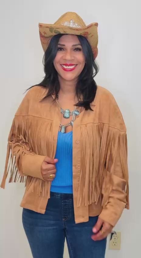 Suede Fringed Jacket