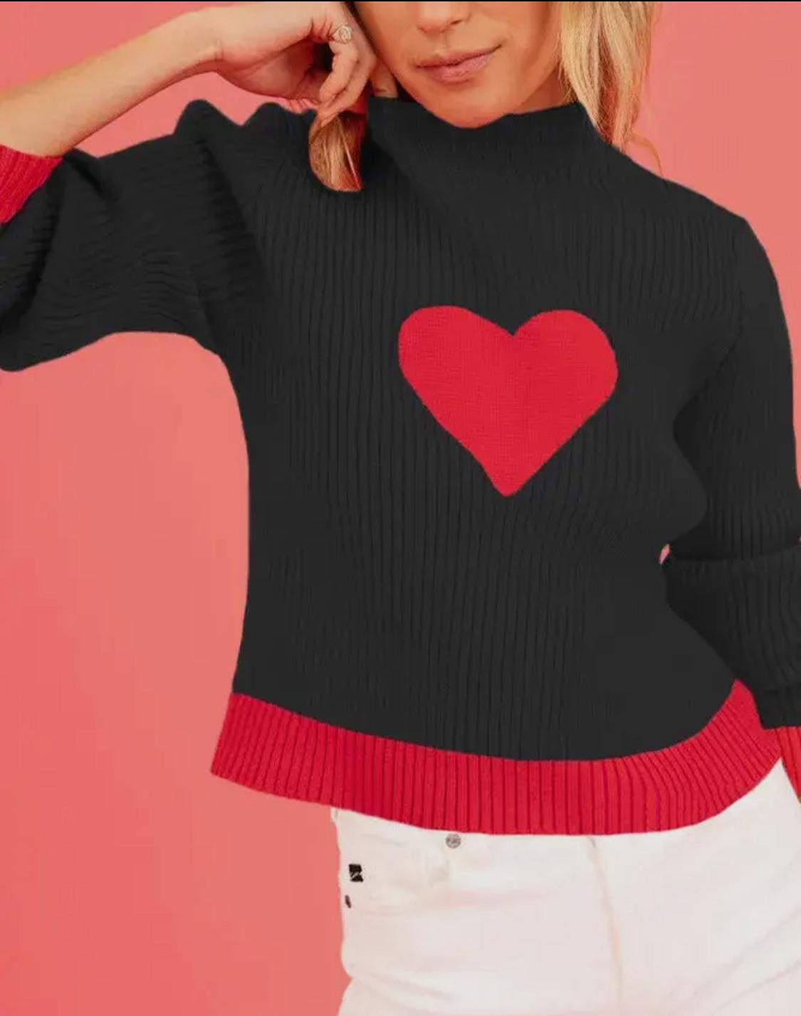 Knitting Heart Valentine Sweater